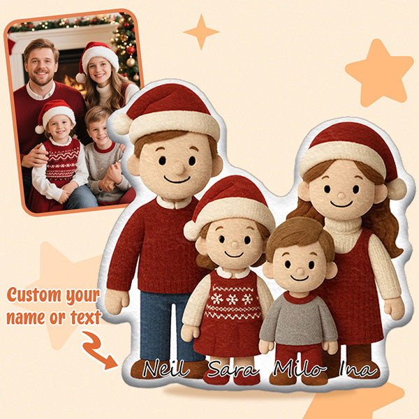 Custom Cartoon Pillow Dolls – Personalized Doll That Looks Like You | Mini Me Pillow with Face & Name For Couple For Family For Kid