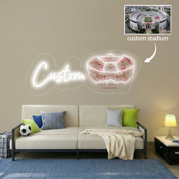 Custom Stadium LED Neon Light | Game Day, Christmas for Sports Fans