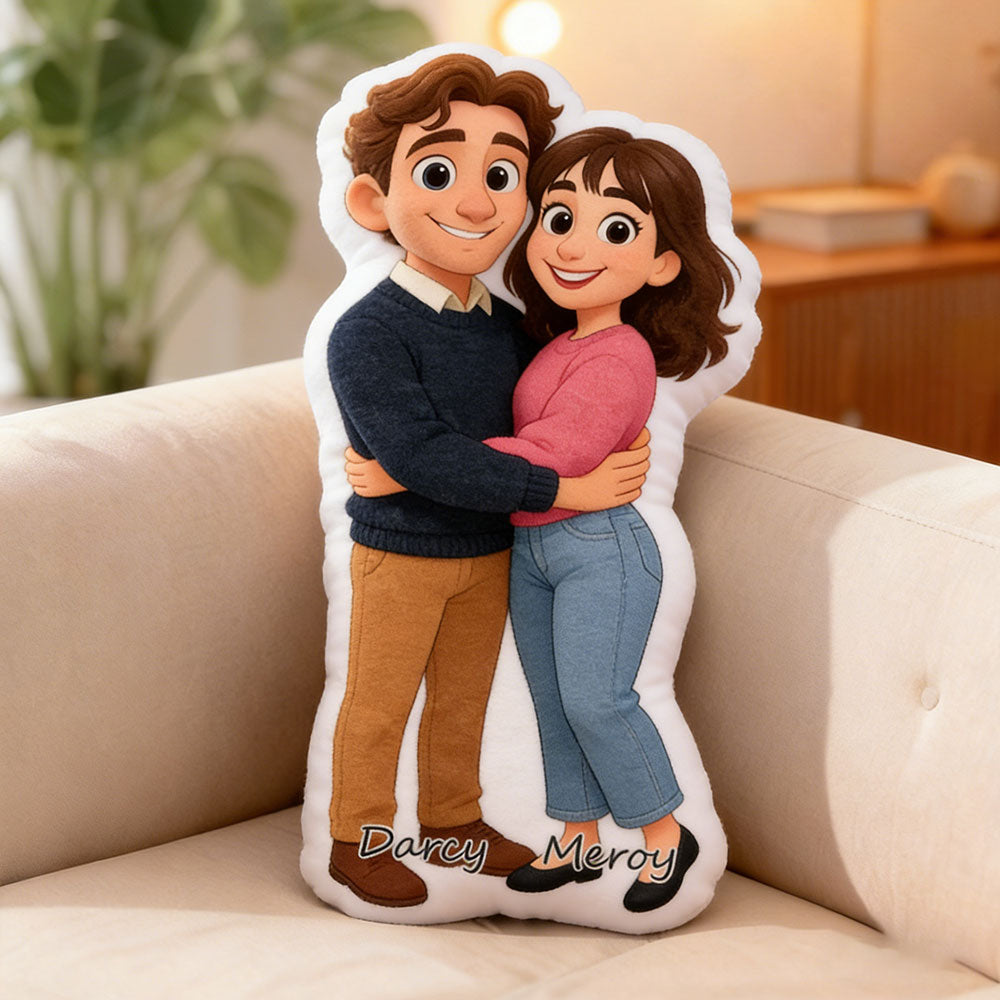 Custom Cartoon Pillow Dolls – Personalized Doll That Looks Like You | Mini Me Pillows With Face & Name For Couple For Family For Kids