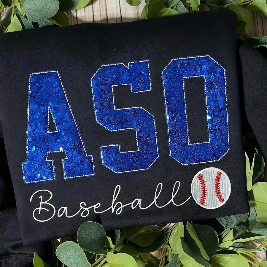 Personalized Sequin Go Sports Spirit Sweatshirt Custom Team Name Sequin Apparel | Gifts for Sports Mom