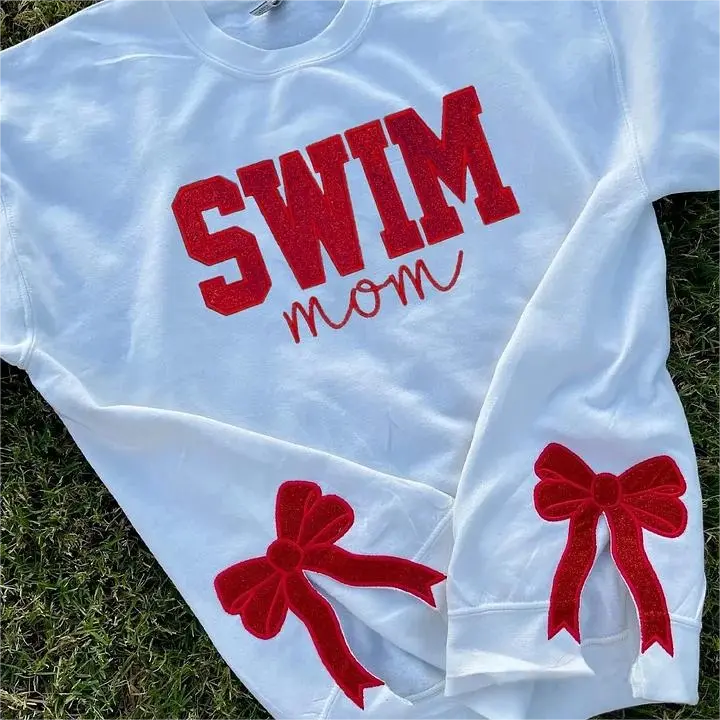 Personalized Embroidered Swim Mom T-shirt Sweatshirt or Hoodie Gift for Swim Mom