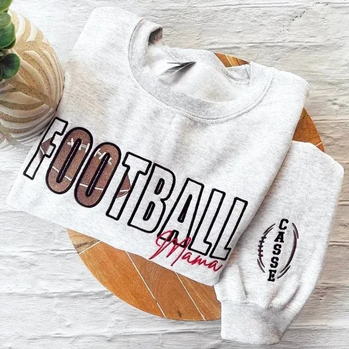 Personalized Game Day Mama Sweatshirt with kids name on the sleeve Football/Baseball/Soccer Mama | Gifts for Sports Mom